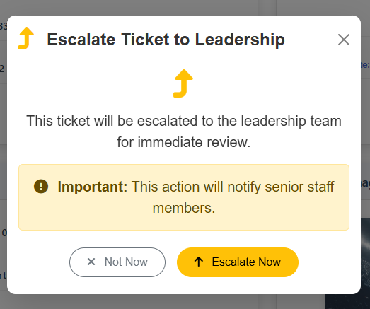 Escalate Button