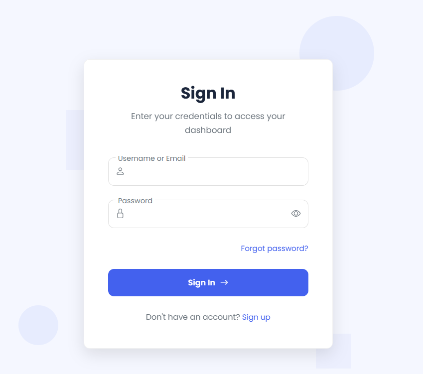 Login Screen