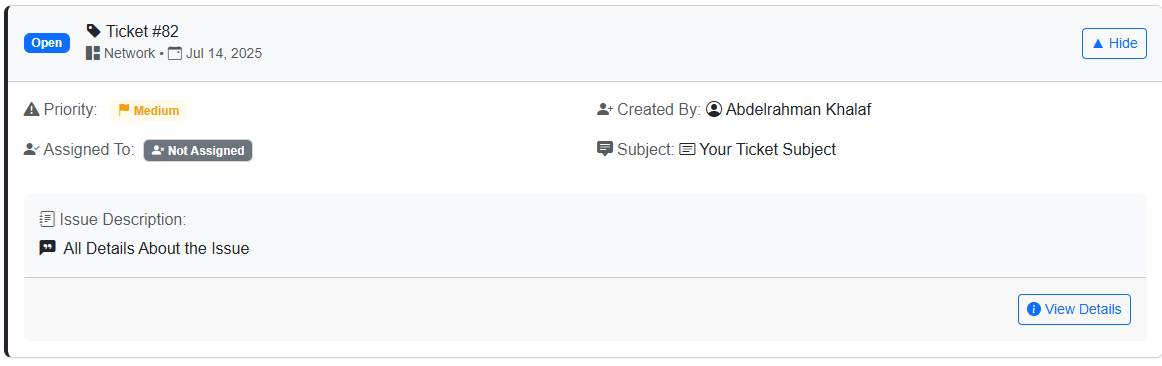 Ticket Confirmation